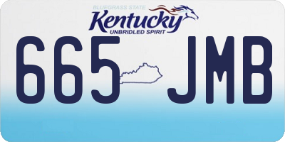 KY license plate 665JMB