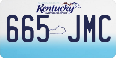 KY license plate 665JMC