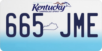 KY license plate 665JME
