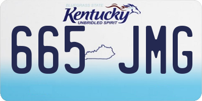 KY license plate 665JMG