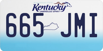 KY license plate 665JMI