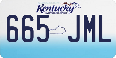 KY license plate 665JML