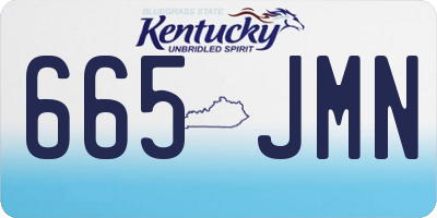 KY license plate 665JMN