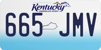 KY license plate 665JMV