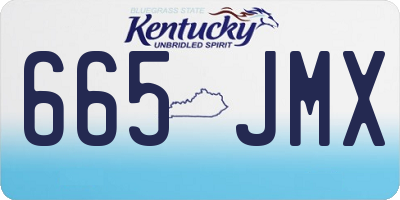 KY license plate 665JMX
