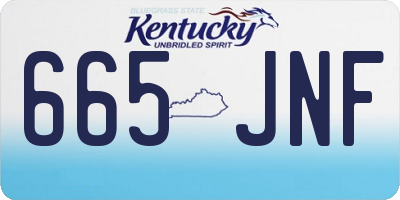 KY license plate 665JNF