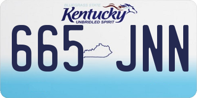 KY license plate 665JNN