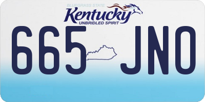 KY license plate 665JNO