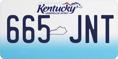 KY license plate 665JNT