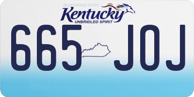 KY license plate 665JOJ