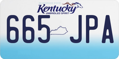 KY license plate 665JPA