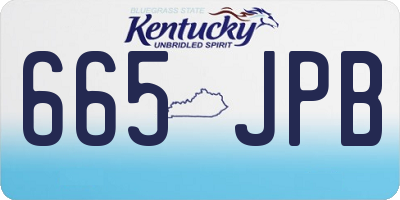 KY license plate 665JPB