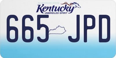 KY license plate 665JPD