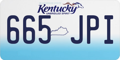 KY license plate 665JPI
