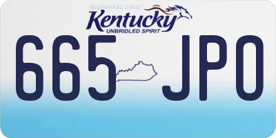KY license plate 665JPO