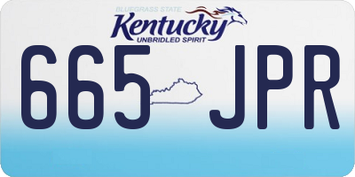 KY license plate 665JPR