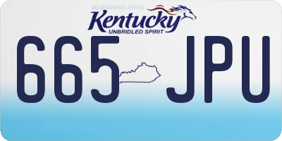 KY license plate 665JPU