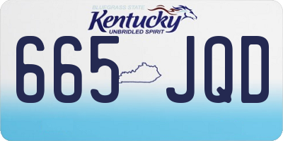 KY license plate 665JQD