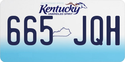 KY license plate 665JQH
