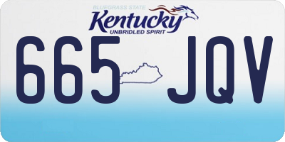 KY license plate 665JQV