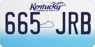 KY license plate 665JRB