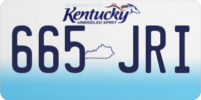 KY license plate 665JRI
