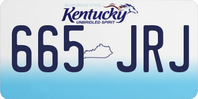 KY license plate 665JRJ