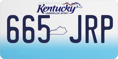 KY license plate 665JRP