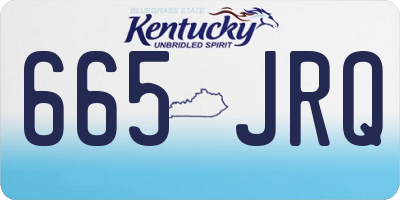 KY license plate 665JRQ