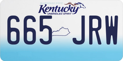 KY license plate 665JRW