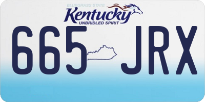 KY license plate 665JRX