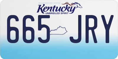 KY license plate 665JRY
