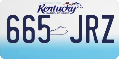 KY license plate 665JRZ