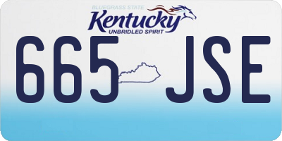 KY license plate 665JSE
