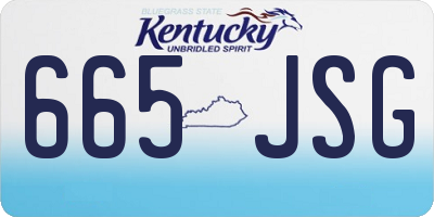 KY license plate 665JSG