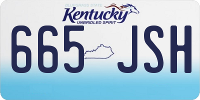 KY license plate 665JSH