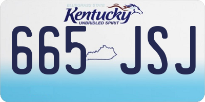 KY license plate 665JSJ