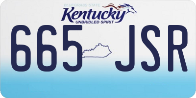 KY license plate 665JSR
