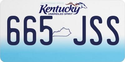 KY license plate 665JSS