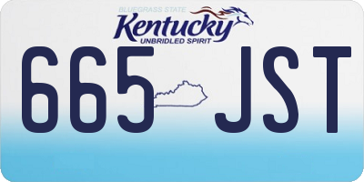 KY license plate 665JST