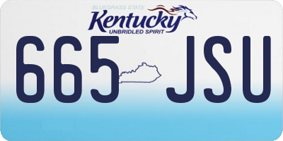 KY license plate 665JSU