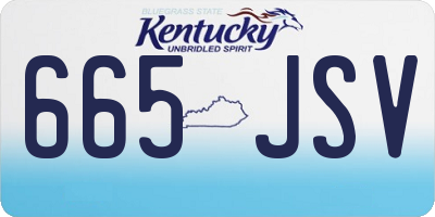 KY license plate 665JSV