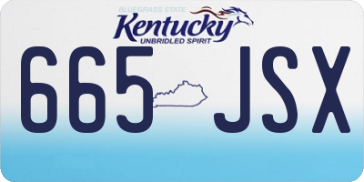 KY license plate 665JSX