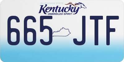 KY license plate 665JTF