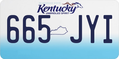 KY license plate 665JYI