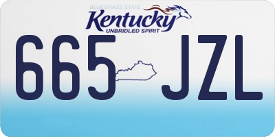 KY license plate 665JZL