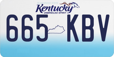 KY license plate 665KBV