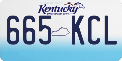 KY license plate 665KCL