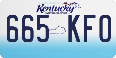 KY license plate 665KFO