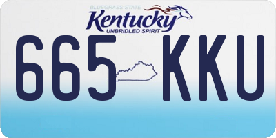 KY license plate 665KKU